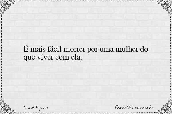 Frase de Lord Byron