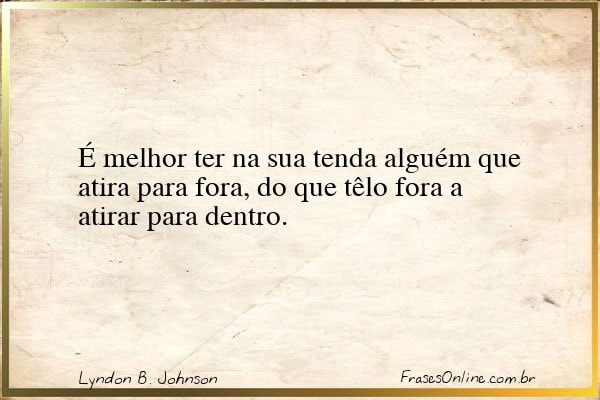 Frase de Lyndon B. Johnson