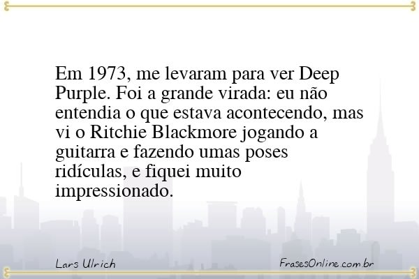 Frase de Lars Ulrich