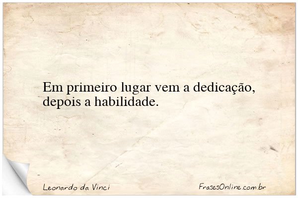 Frase de Leonardo da Vinci