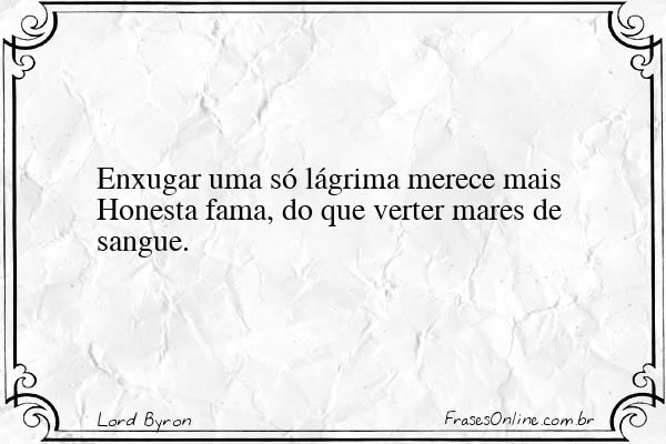 Frase de Lord Byron