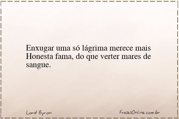 Frase de Lord Byron