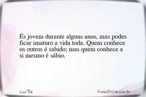 Frase de Lao Tsé
