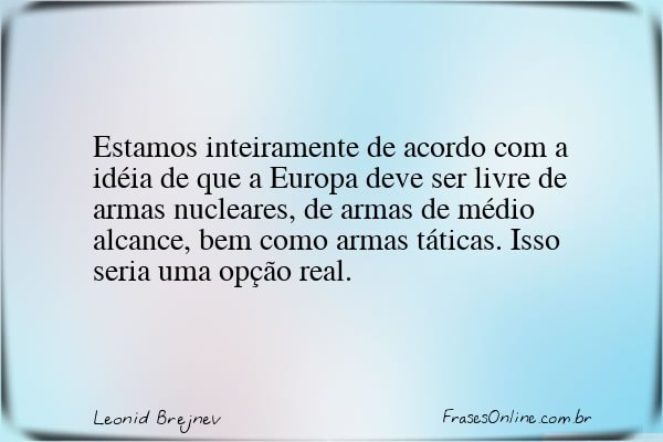 Frase de Leonid Brejnev