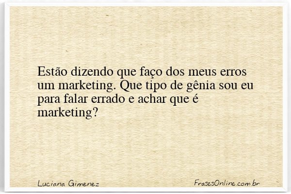 Frase de Luciana Gimenez