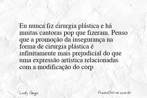 Frase de Lady Gaga