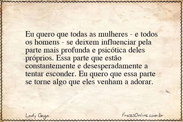 Frase de Lady Gaga