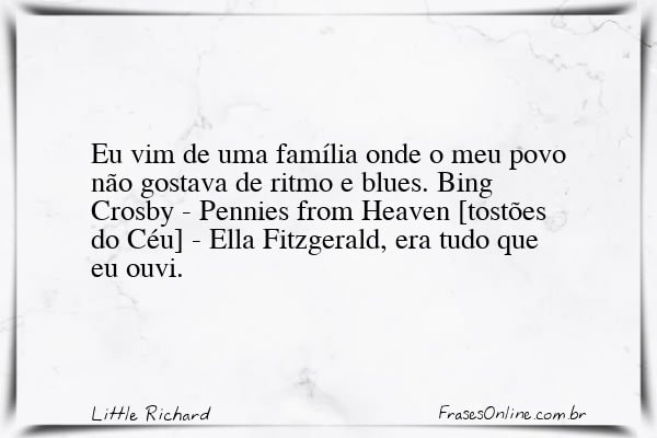Frase de Little Richard