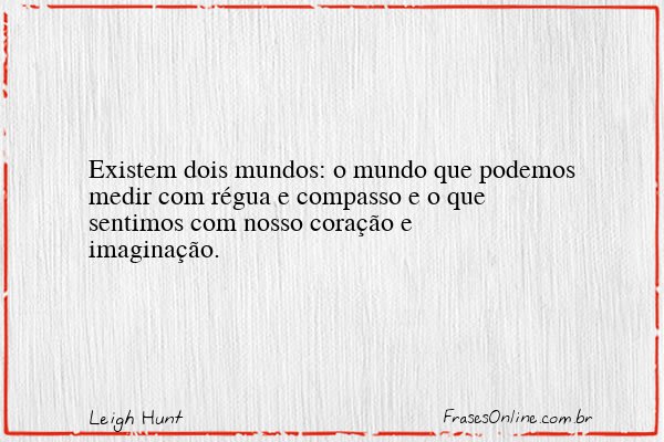 Frase de Leigh Hunt