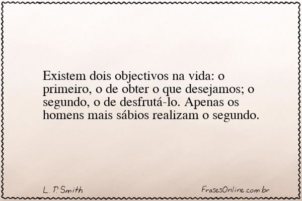 Frase de L. P. Smith