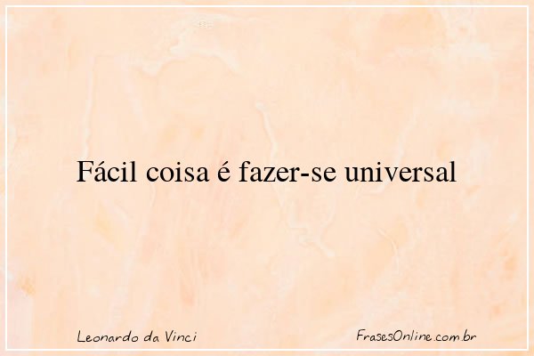 Frase de Leonardo da Vinci