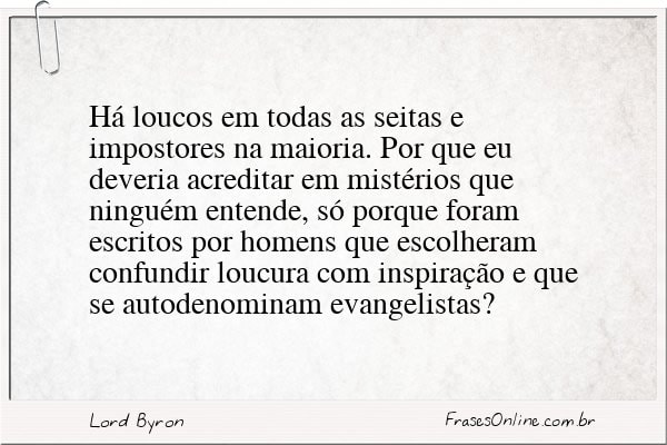 Frase de Lord Byron