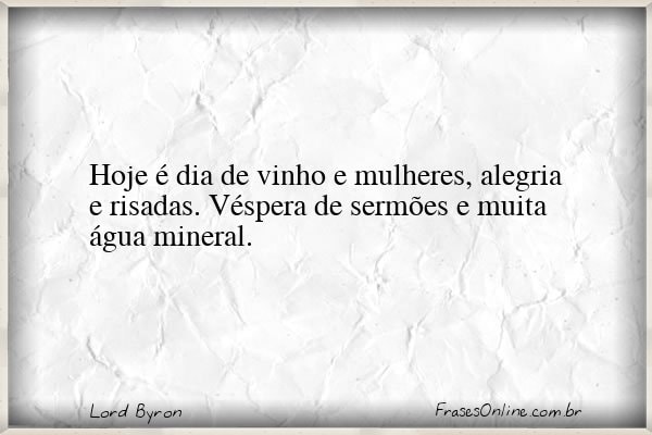 Frase de Lord Byron