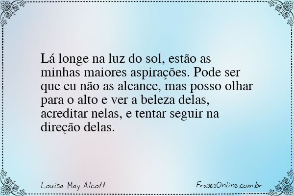 Frase de Louisa May Alcott