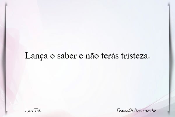 Frase de Lao Tsé