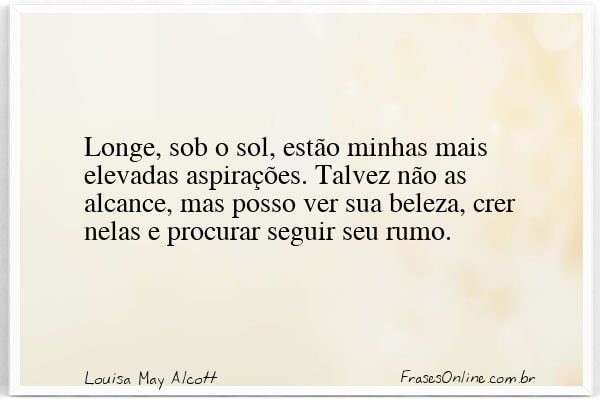 Frase de Louisa May Alcott
