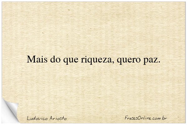 Frase de Ludovico Ariosto