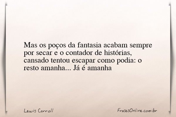 Frase de Lewis Carroll