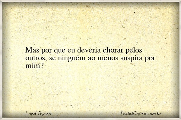 Frase de Lord Byron