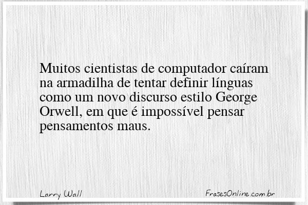 Frase de Larry Wall