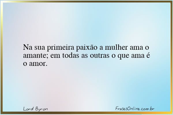 Frase de Lord Byron