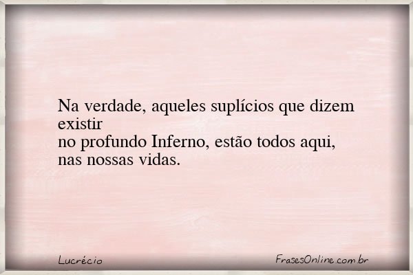 Frase de Lucrécio
