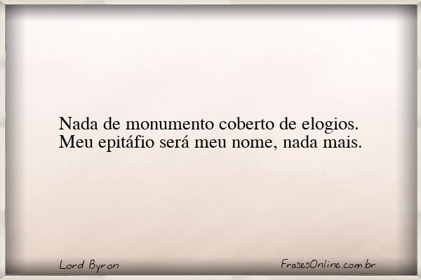Frase de Lord Byron