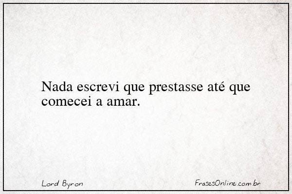 Frase de Lord Byron