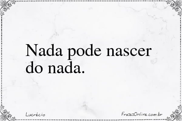 Frase de Lucrécio