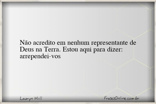 Frase de Lauryn Hill