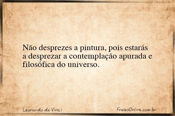 Frase de Leonardo da Vinci