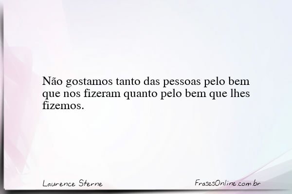 Frase de Laurence Sterne