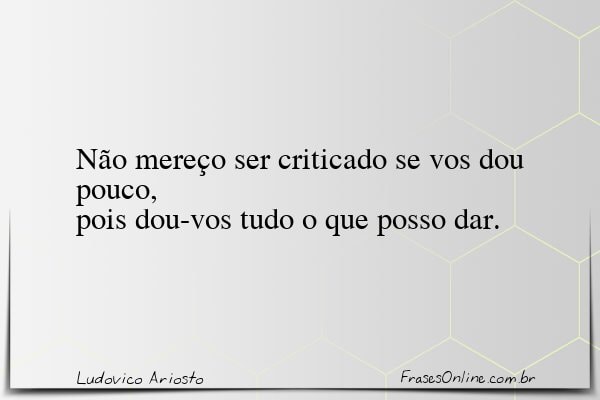 Frase de Ludovico Ariosto