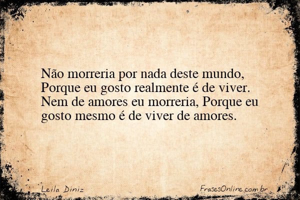 Frase de Leila Diniz