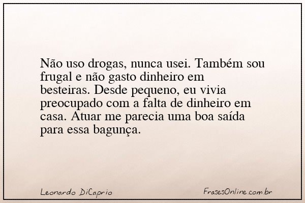 Frase de Leonardo DiCaprio