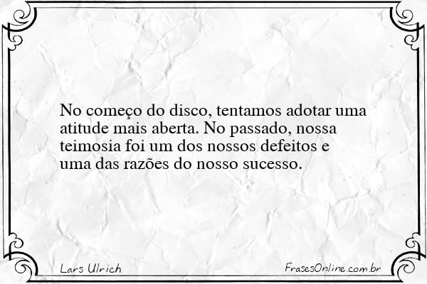 Frase de Lars Ulrich