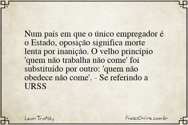 Frase de Leon Trotsky