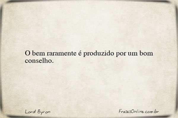 Frase de Lord Byron