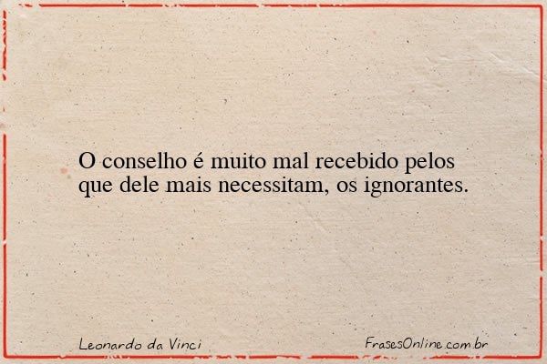 Frase de Leonardo da Vinci