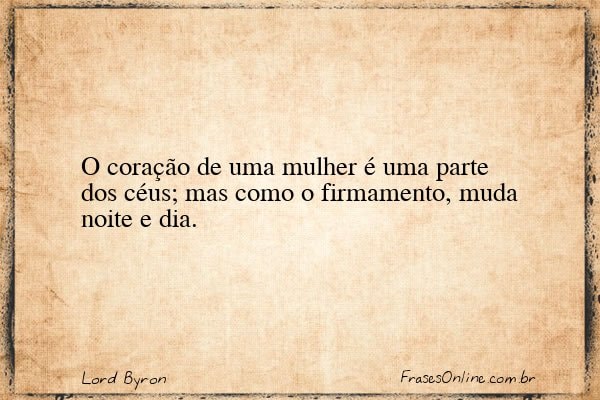 Frase de Lord Byron