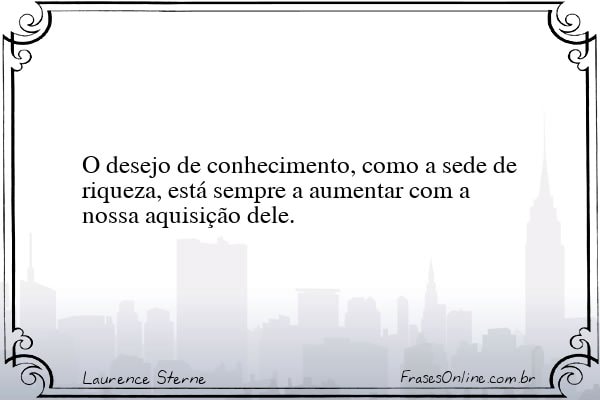 Frase de Laurence Sterne