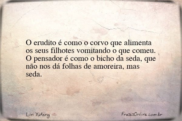 Frase de Lin Yutang