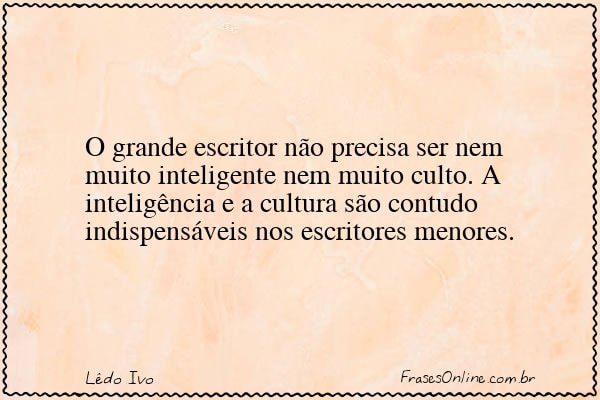 Frase de Lêdo Ivo