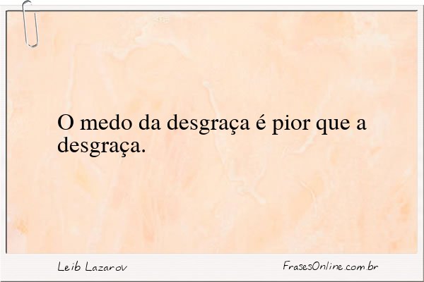 Frase de Leib Lazarov