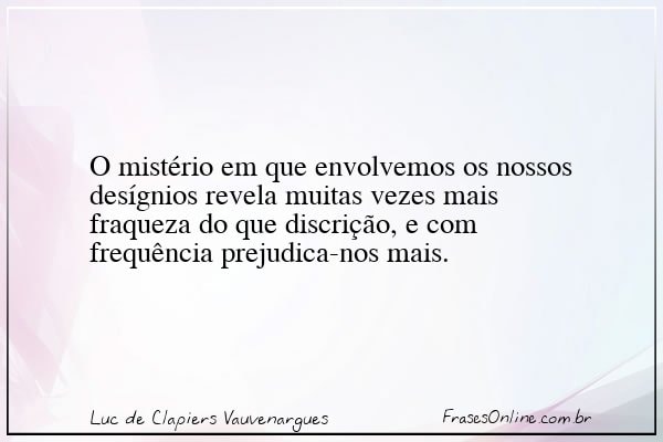 Frase de Luc de Clapiers Vauvenargues