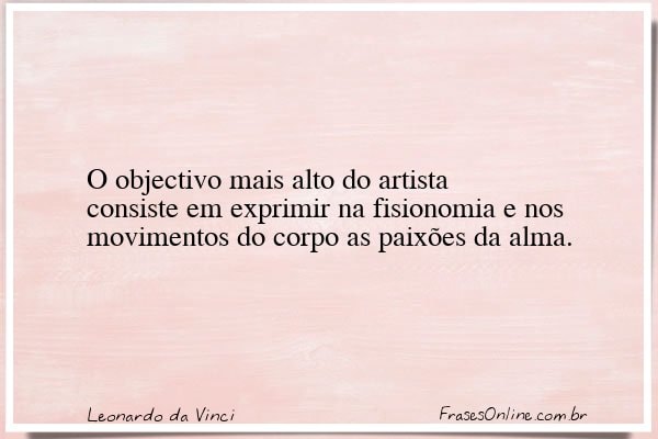 Frase de Leonardo da Vinci