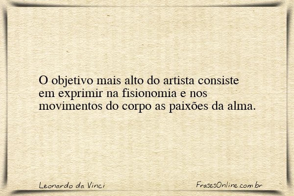 Frase de Leonardo da Vinci