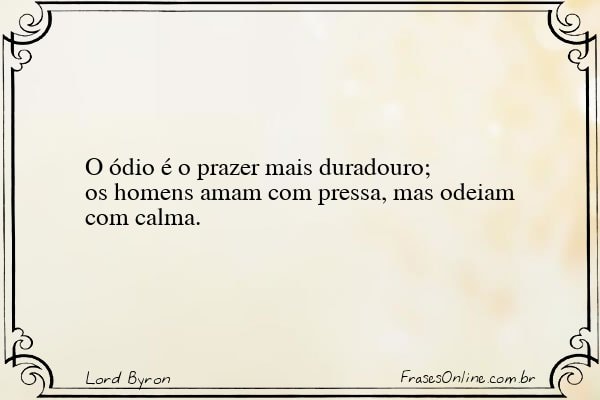 Frase de Lord Byron