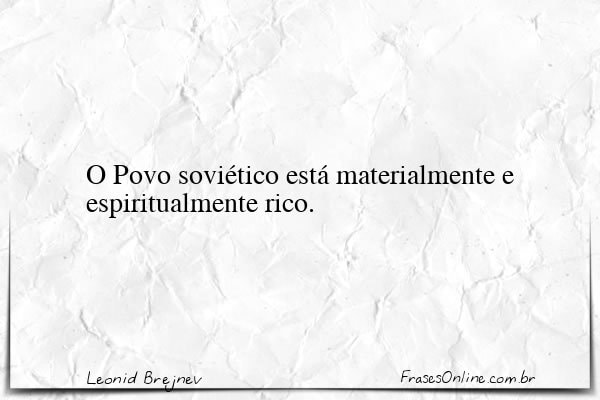 Frase de Leonid Brejnev
