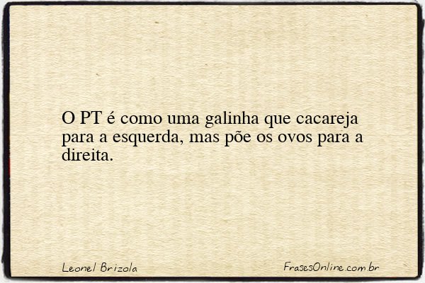 Frase de Leonel Brizola